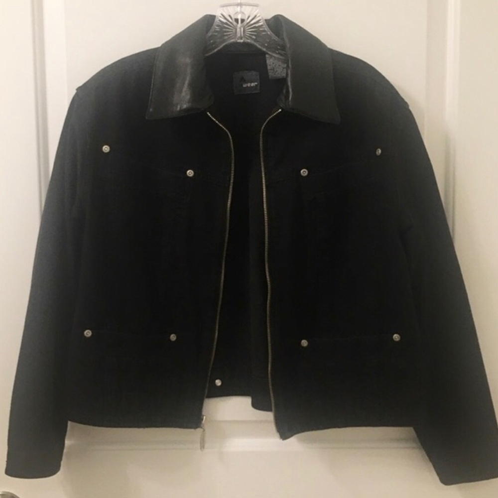 Black denim jacket